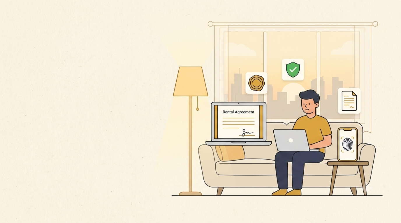 Get your rental agreement e-stamped and e-signed from home, any hour
